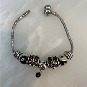 Pandora bracelet and charms.